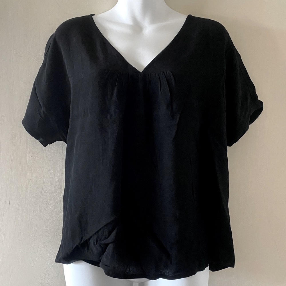 Madewell Short Sleeve Crepe Popover